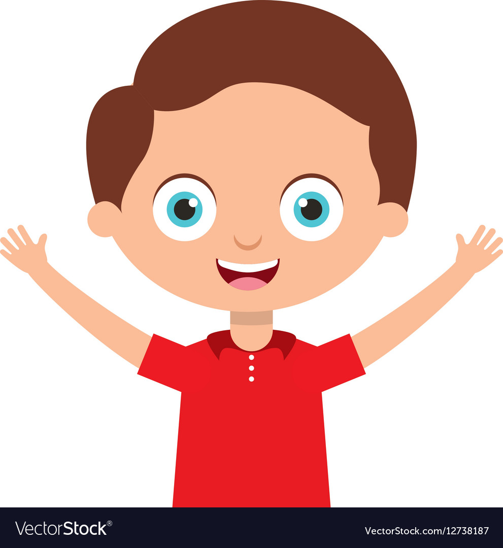 Cute little boy character Royalty Free Vector Image