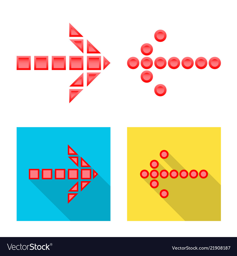 Isolierte Objekt von Element und Pfeil-Icon-Set vector image Isolierte Objekt von Element und Pfeil-Icon-Set