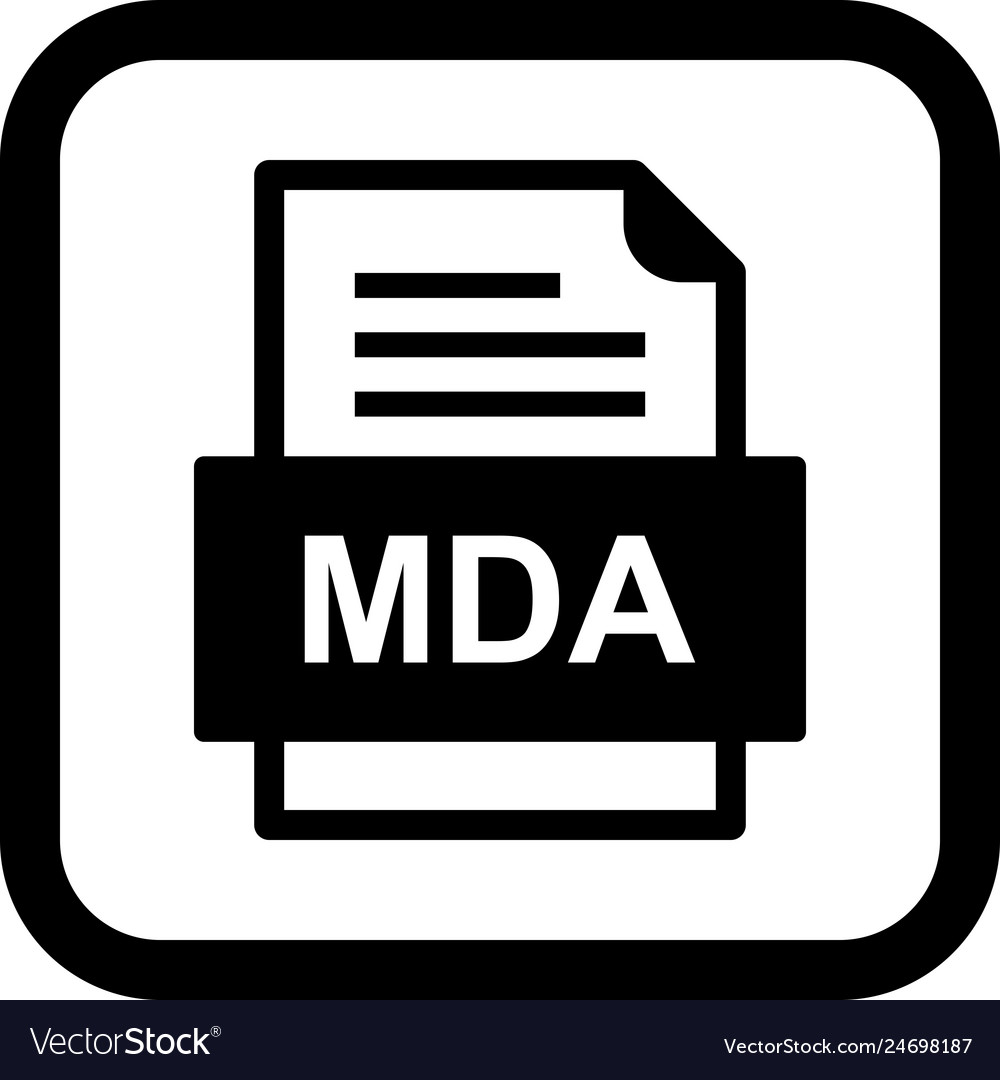 Mda file document icon
