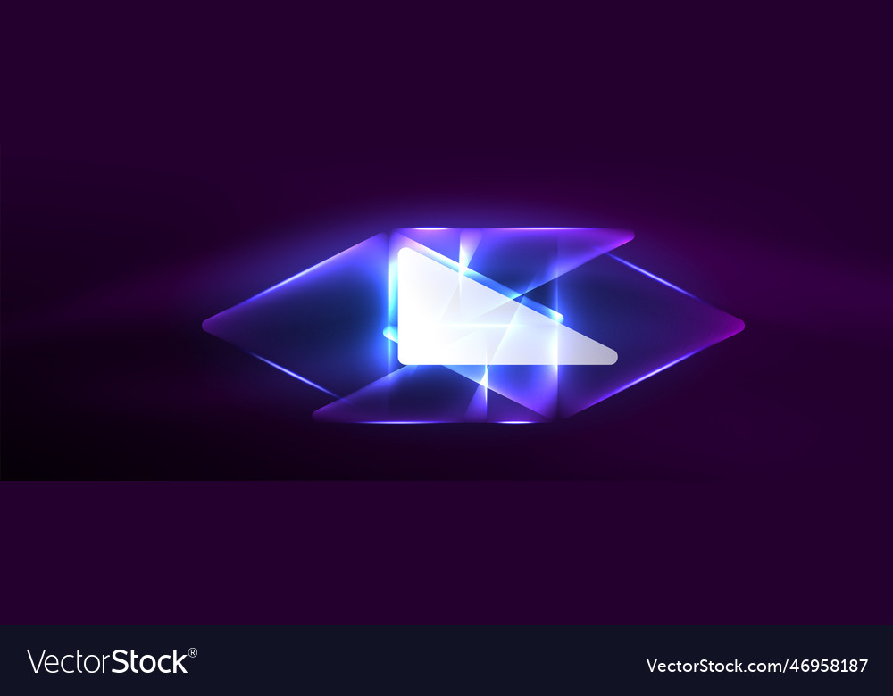 Neon lights hacking geometric background virtual Vector Image