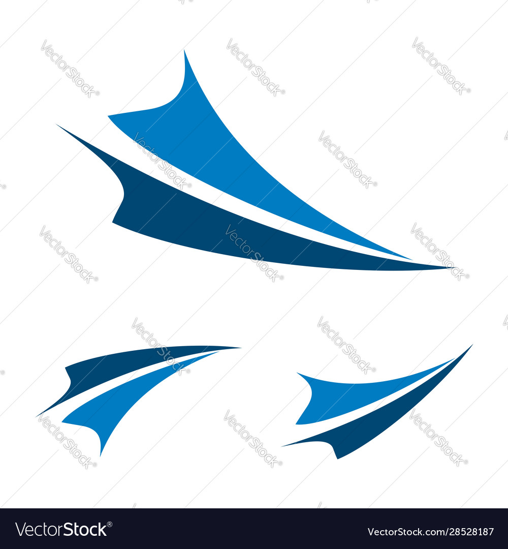 Plane paper logo template design