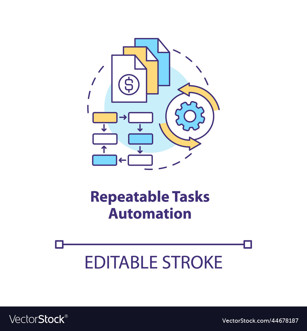 Repeatable tasks automation concept icon