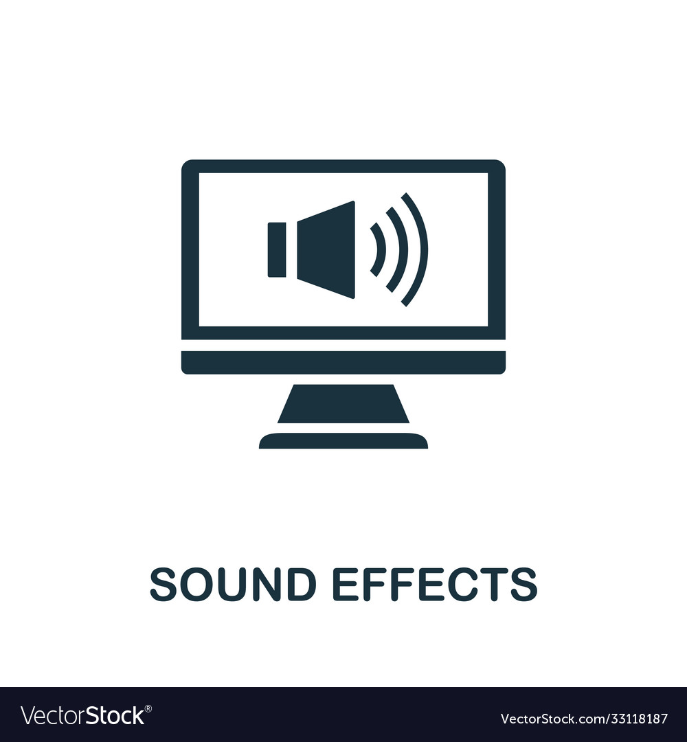 Sound effects icon simple element from game