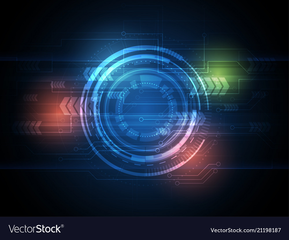 Tech circle and technology background speed