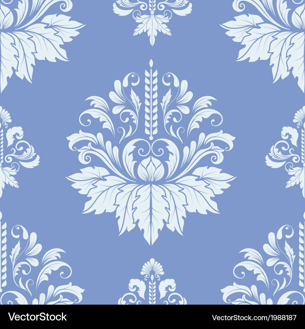 Vintage damask seamless pattern element Royalty Free Vector