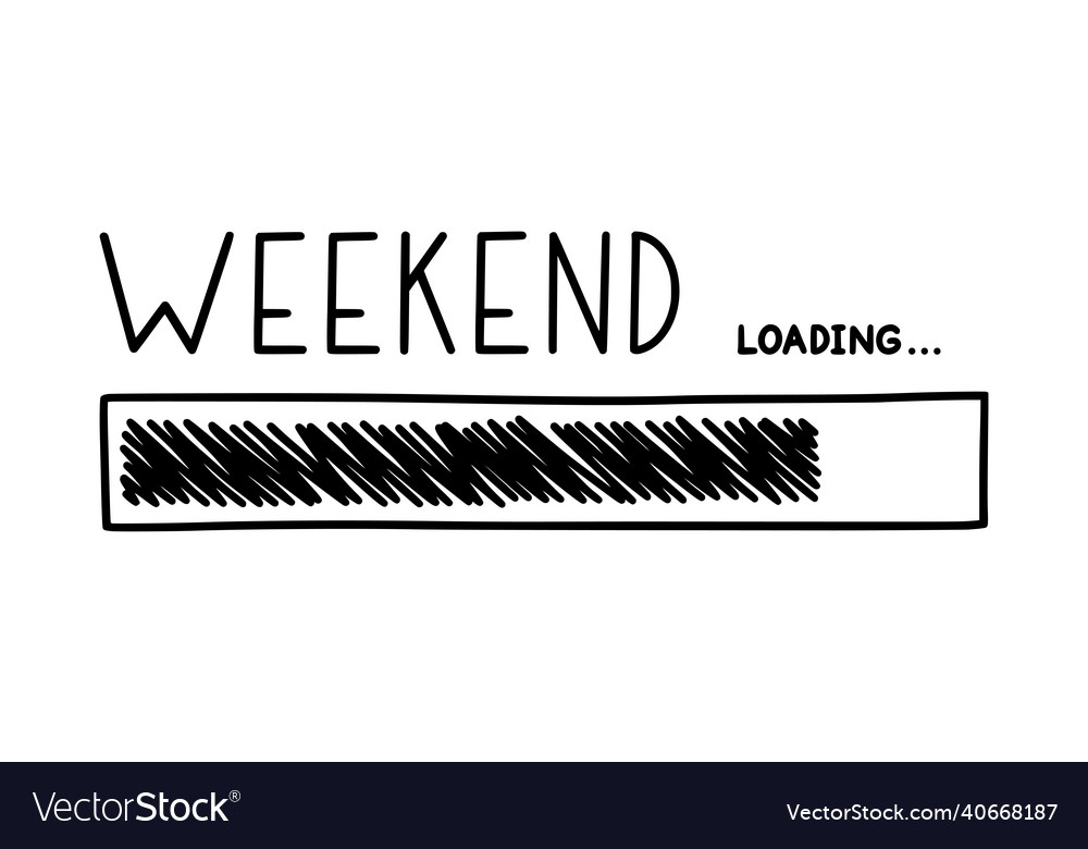 Weekend loading bar infographics design element vector image Weekend loading bar infographics design element