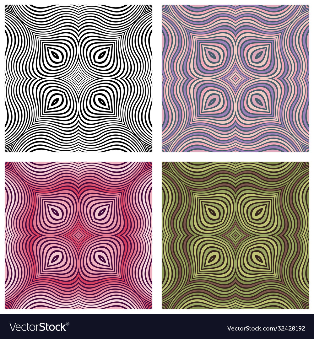 Abstract ornamental patterns set