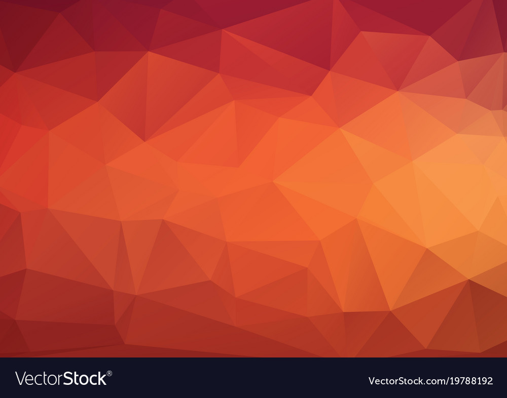 Abstract triangle background in golden red tones