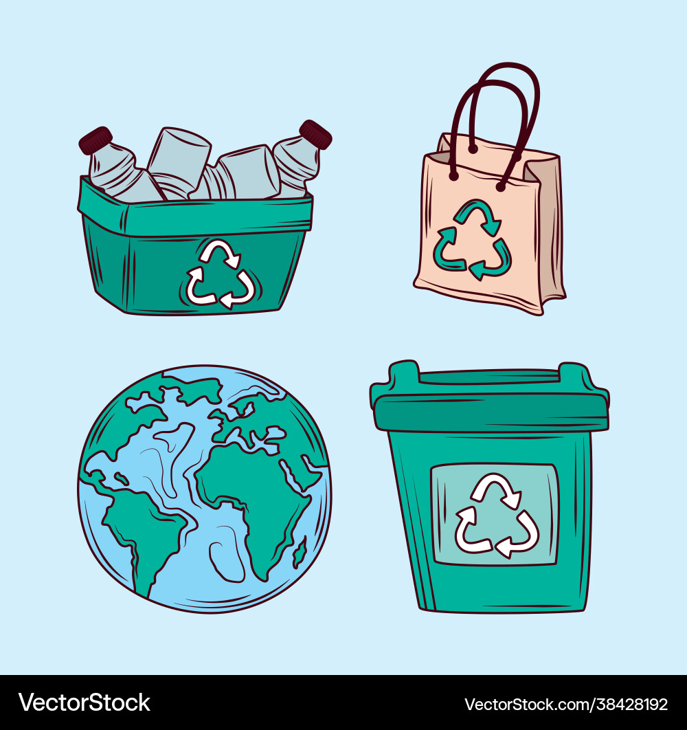 Eco friendly set Royalty Free Vector Image - VectorStock