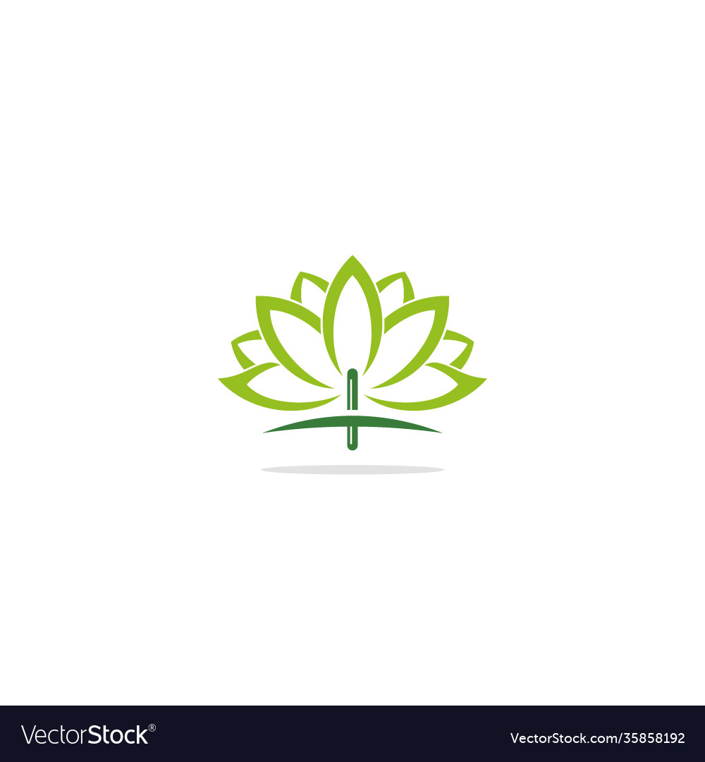 Lotus flower logo Royalty Free Vector Image - VectorStock