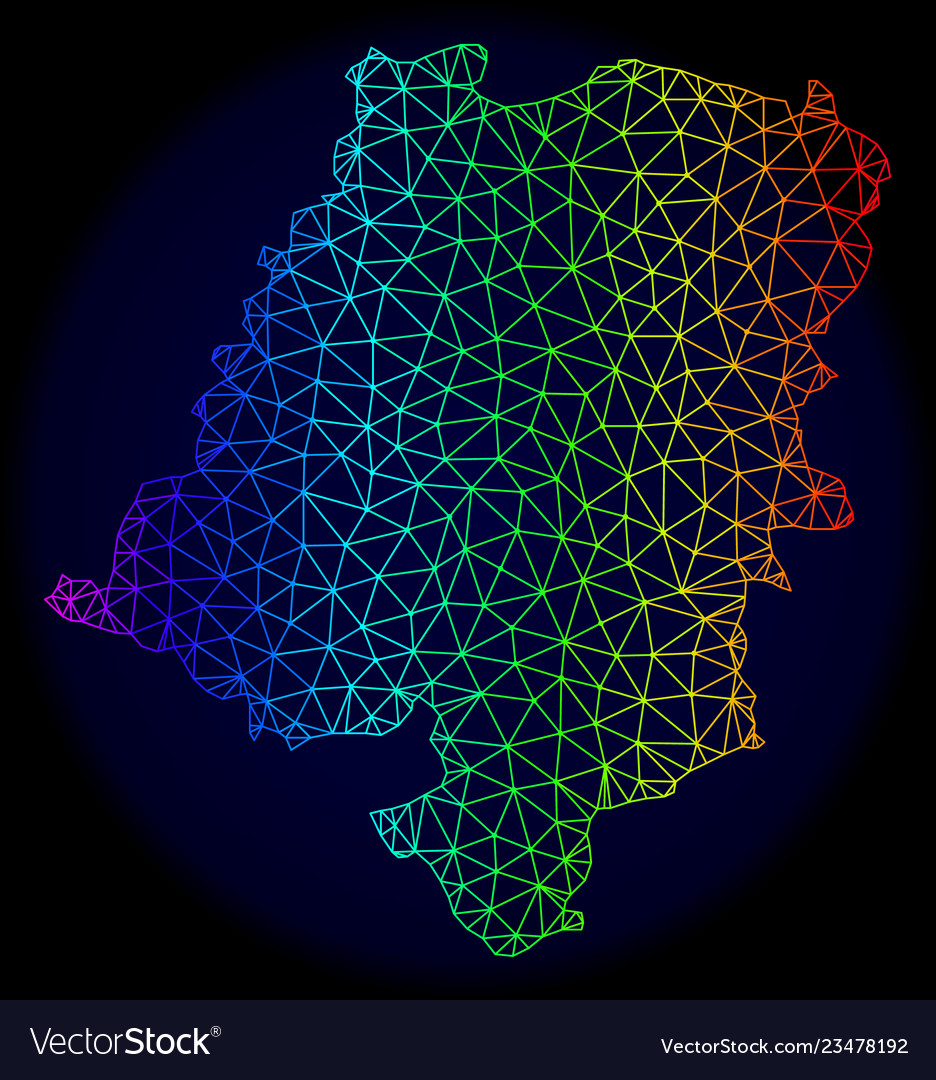 Polygonal wire frame spectrum mesh map