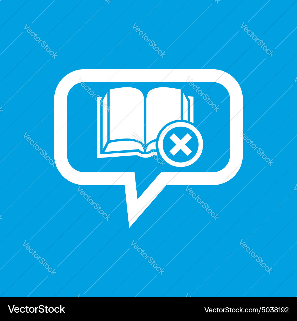 Remove book message icon Royalty Free Vector Image