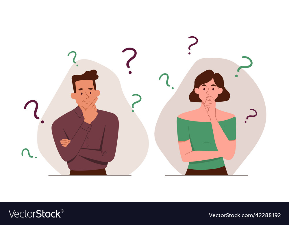 Thinking and problem solving concept vector image Thinking and problem solving concept