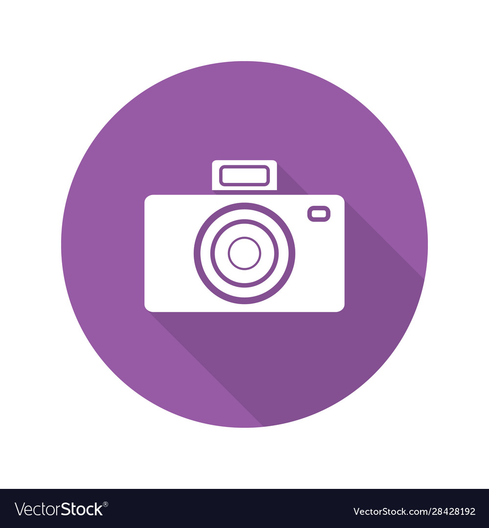 Vintage Kamera Icon - Langer Schatten