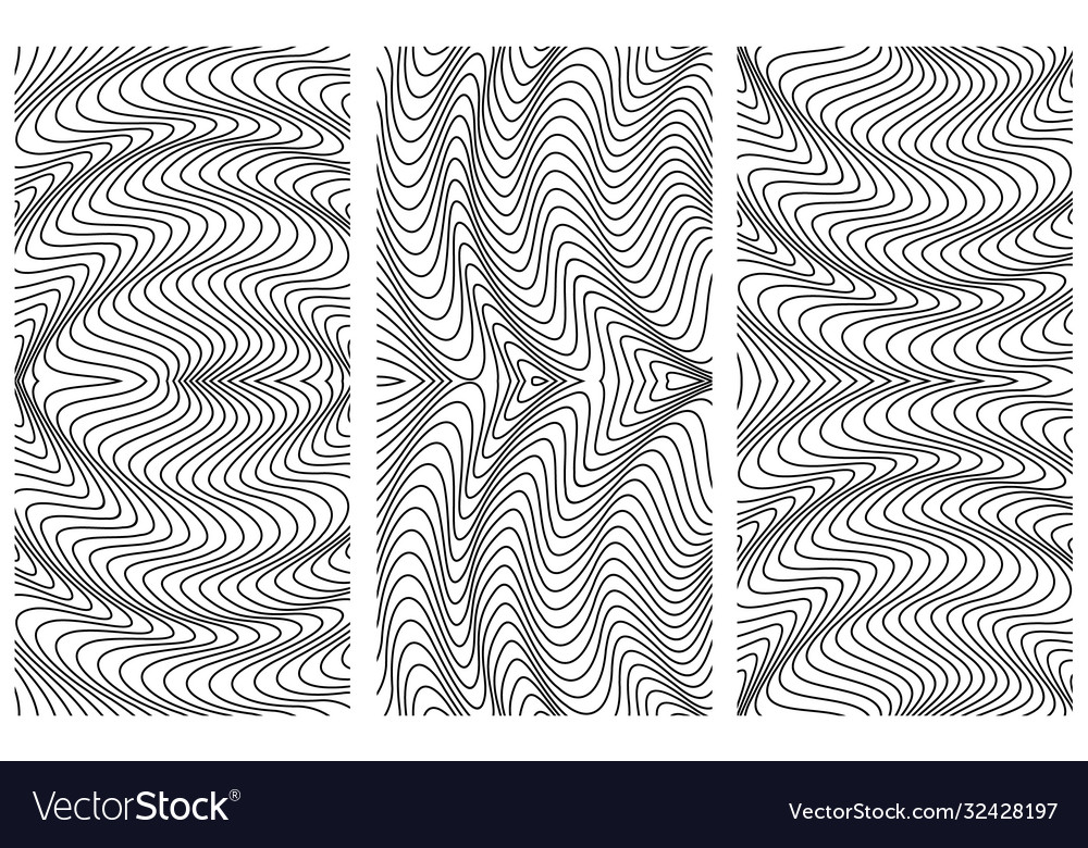 Abstract line patterns set