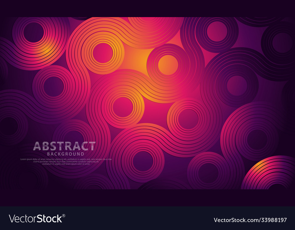 Abstract wave lines and round shapes background