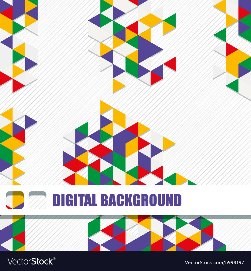 Background of different color triangles