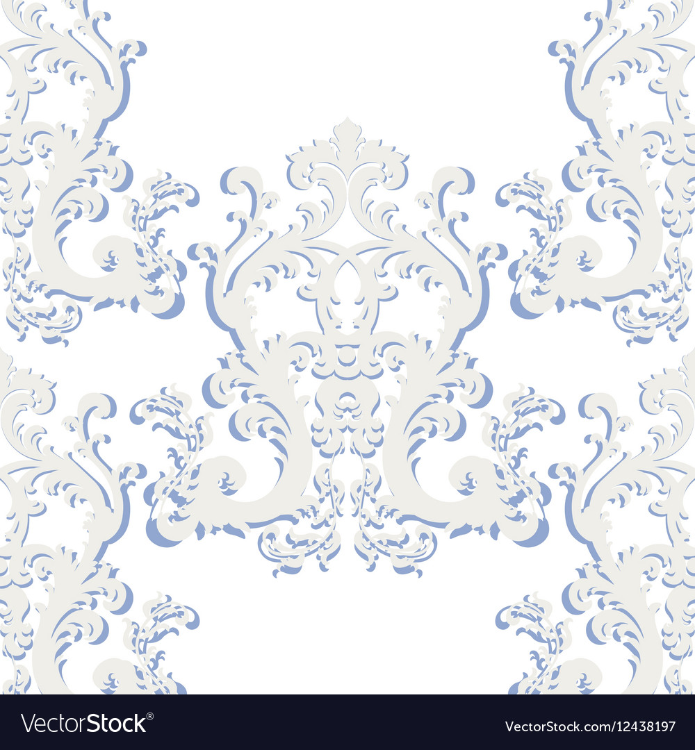 Baroque floral damask ornament pattern