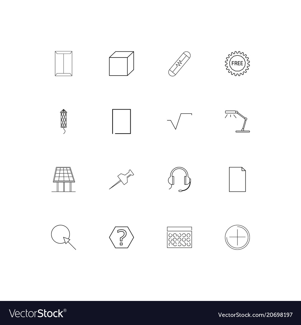 Education and science simple linear icons set