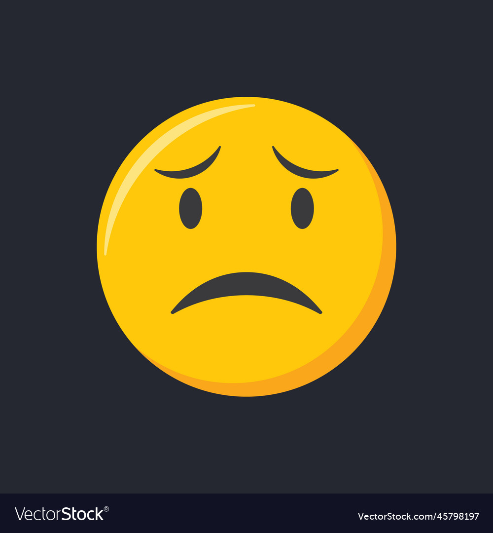 Emoji Icon Sad Face Emoticon Royalty Free Vector Image 1438