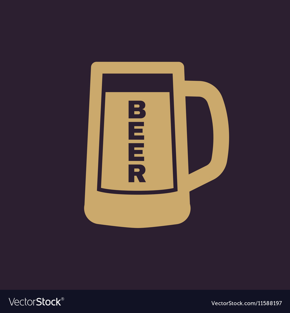 Glass of beer icon and pub bar symbol ui