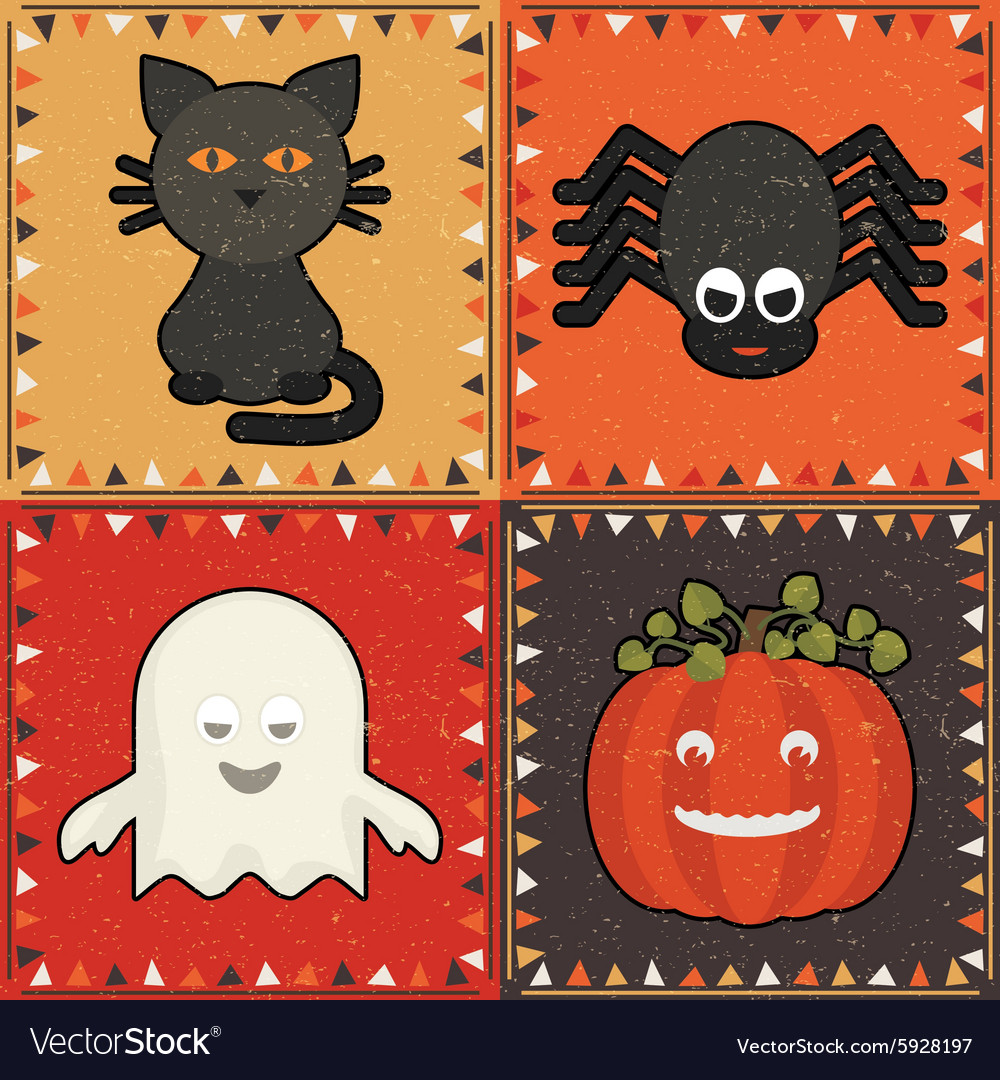 Halloween ornaments Royalty Free Vector Image - VectorStock