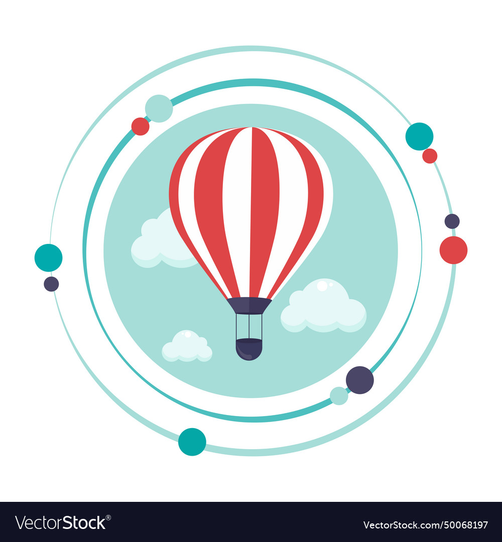 Hot air balloon icon