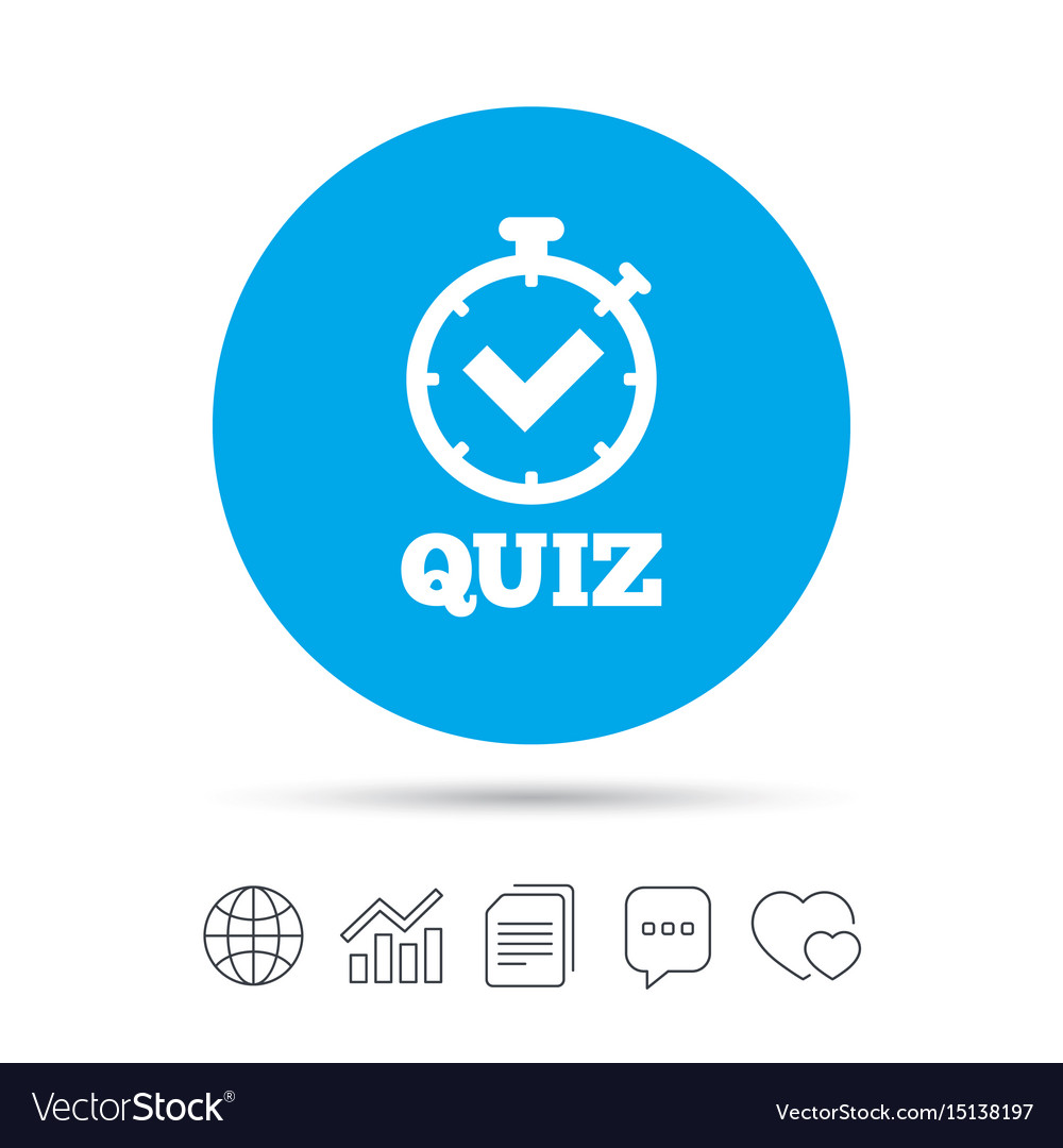 Quiz sign icon questions and answers game