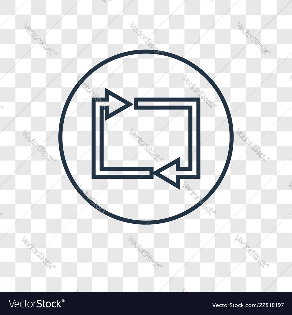 Reload concept linear icon isolated vector image Reload concept linear icon isolated