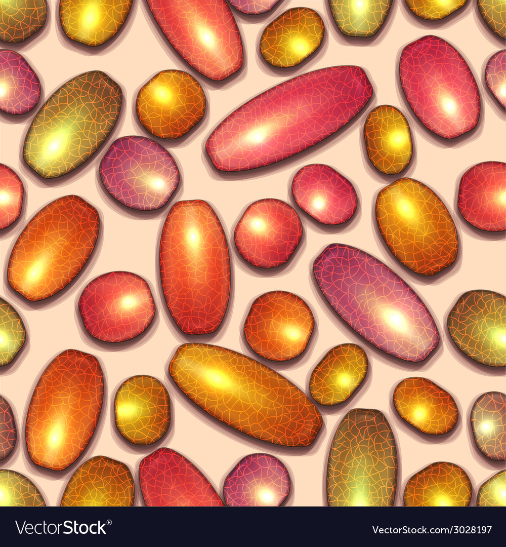 Seamless pattern with colored beads