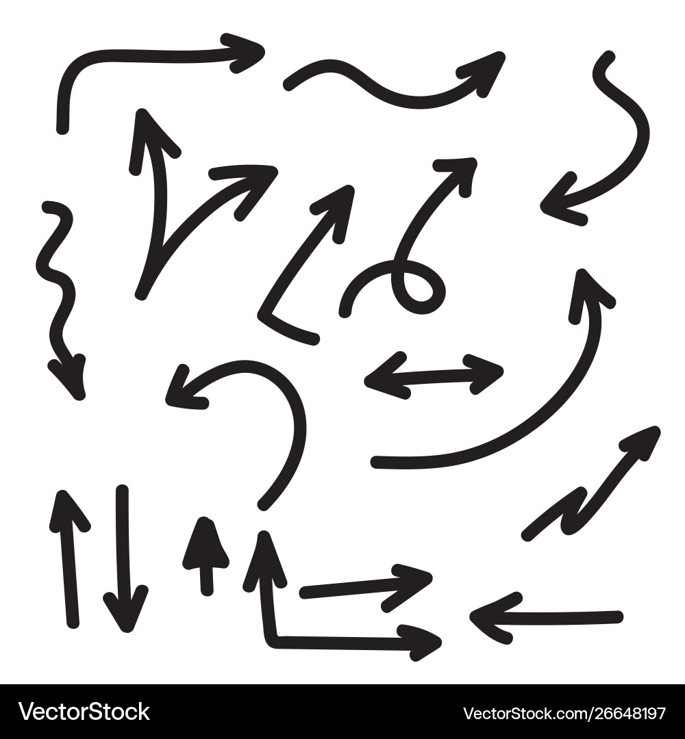 Set arrows Royalty Free Vector Image - VectorStock