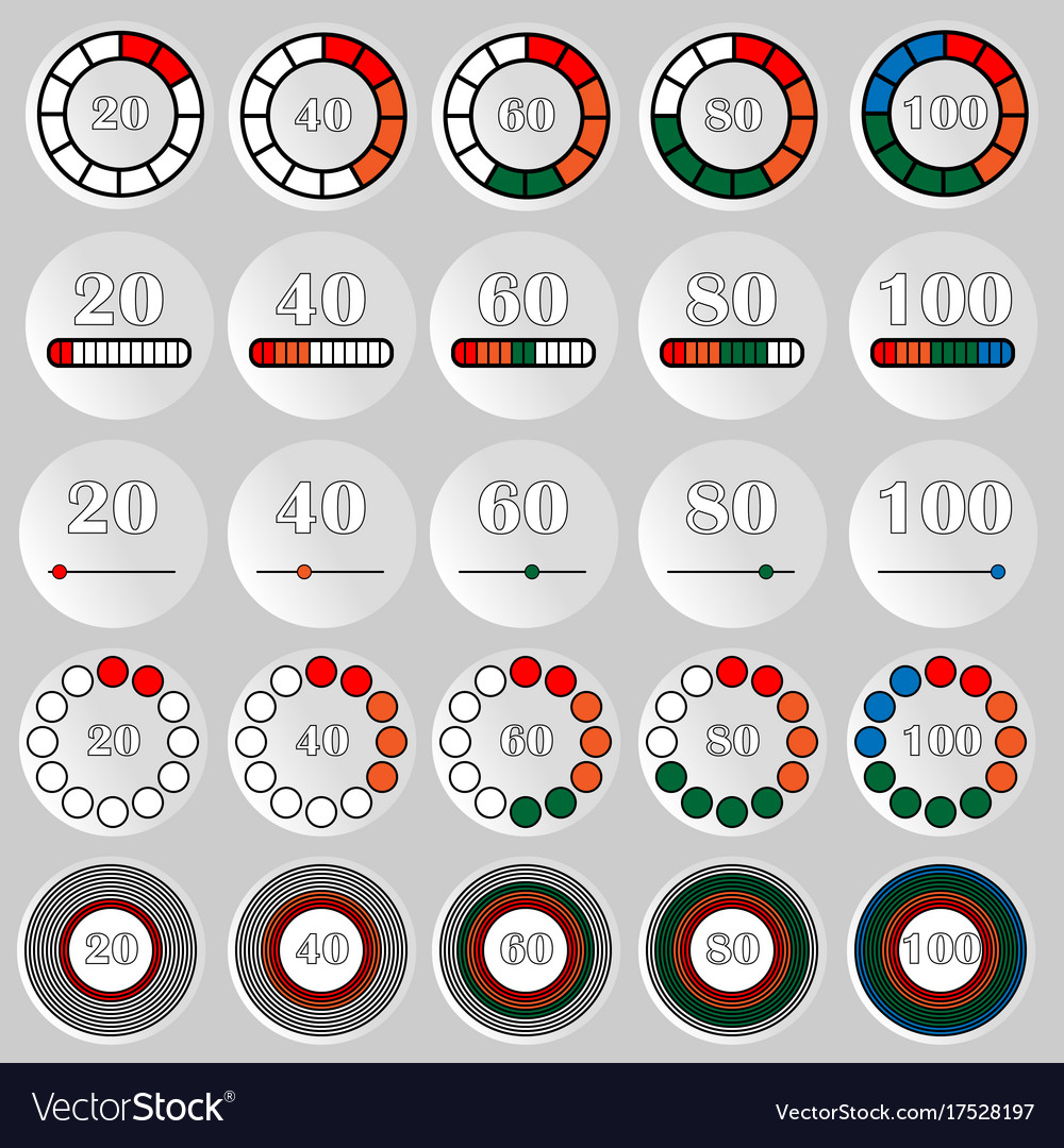 Set of different indicators