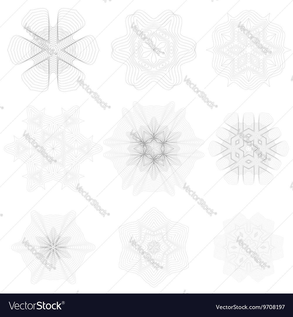 Set of rosettes isolated