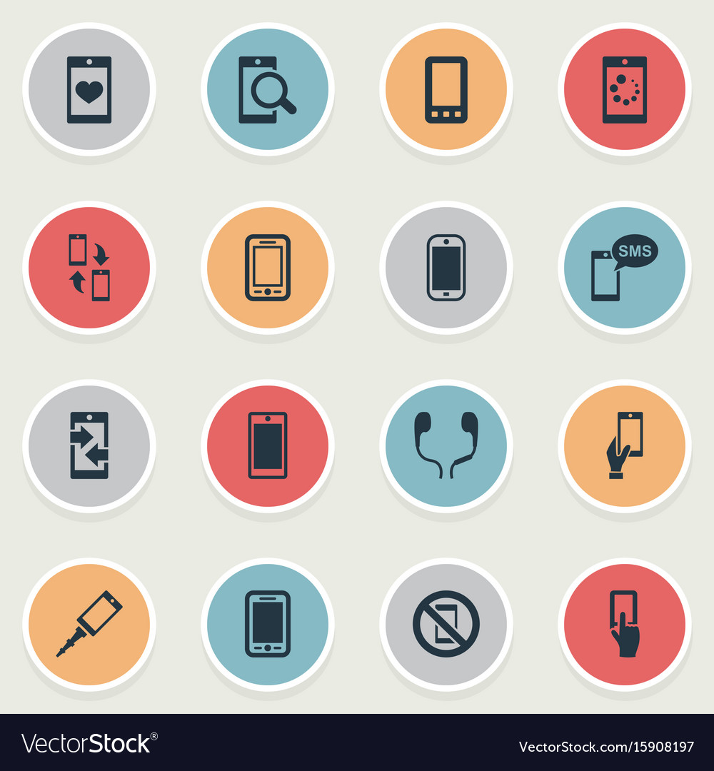 Set of simple icons element
