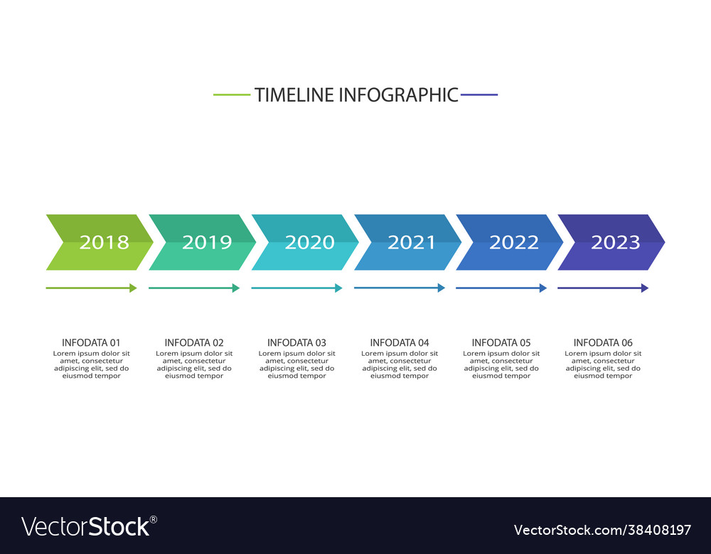 Six Steps Graph Diagram - Progress Timeline