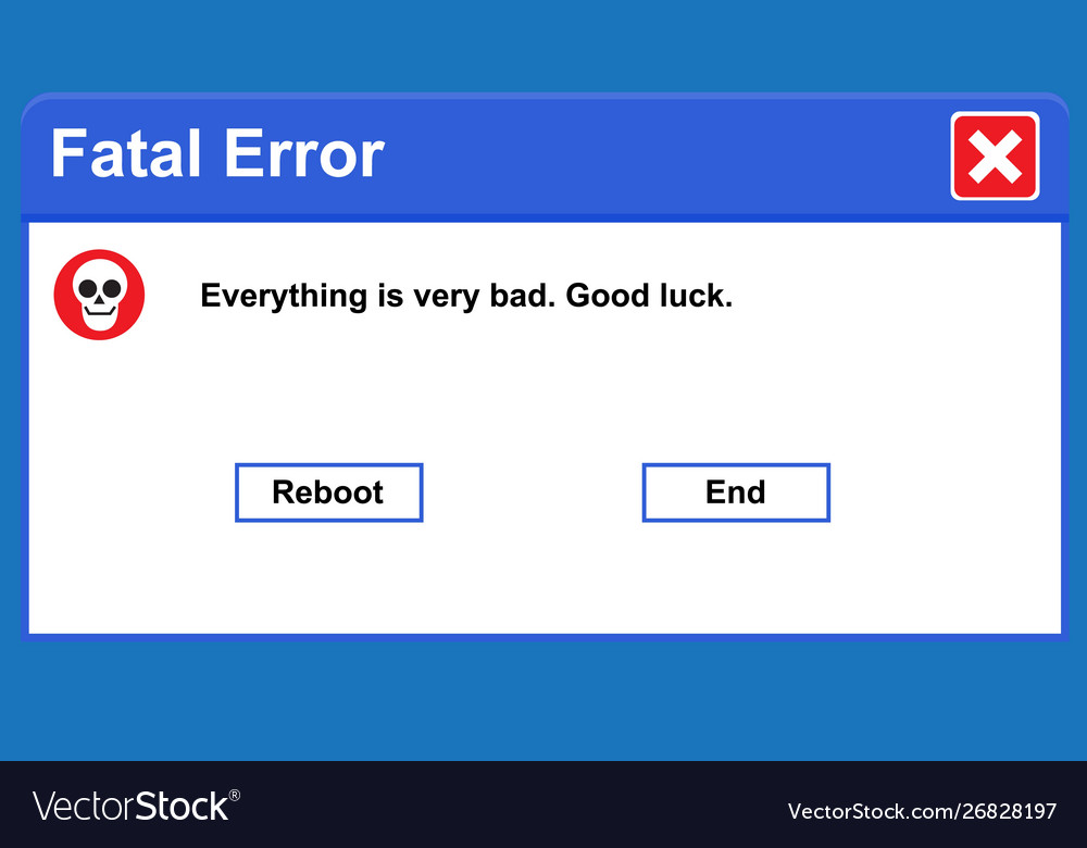 Window operating system error warning