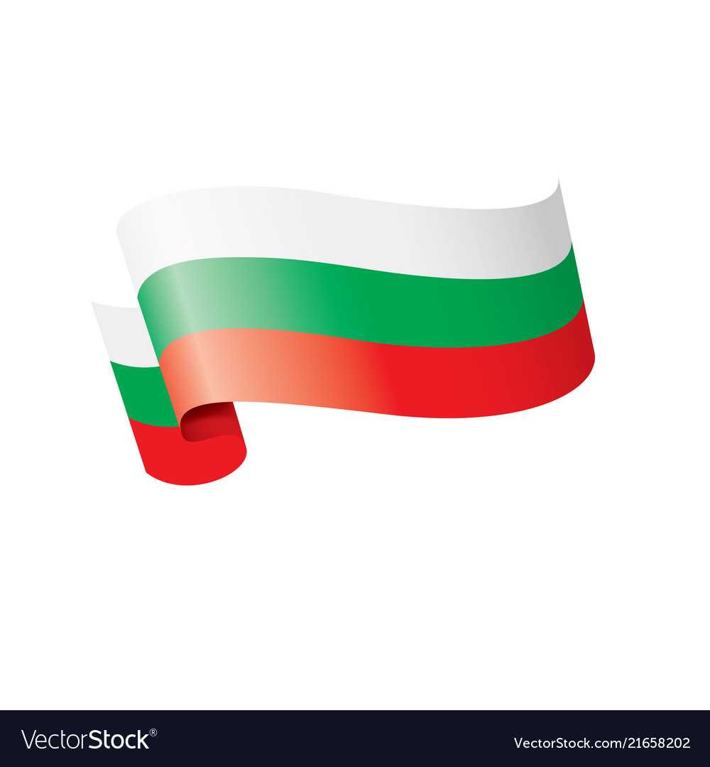 Bulgaria flag on a white Royalty Free Vector Image