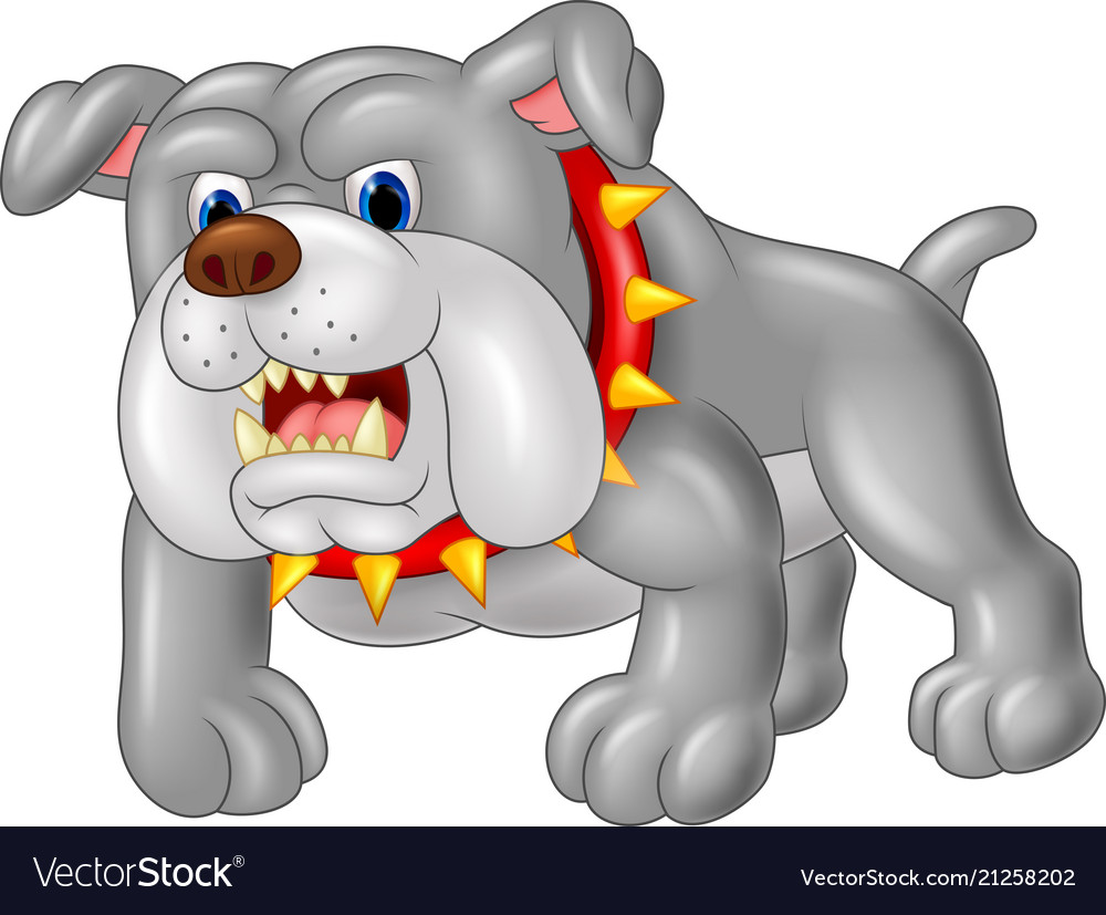 Cartoon Bulldog Guard Dog