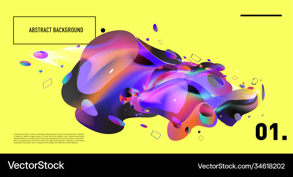 Colorful abstract fluid gradient pattern Vector Image