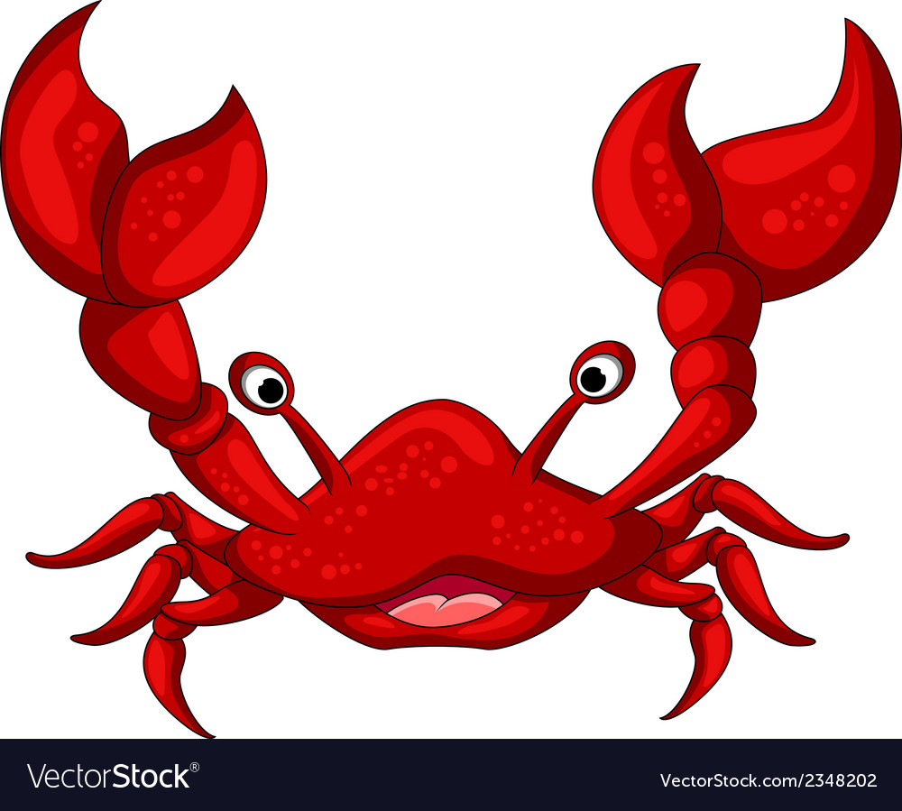 Cute Crab Cartoon Royalty Free Vector Image - Vectorstock