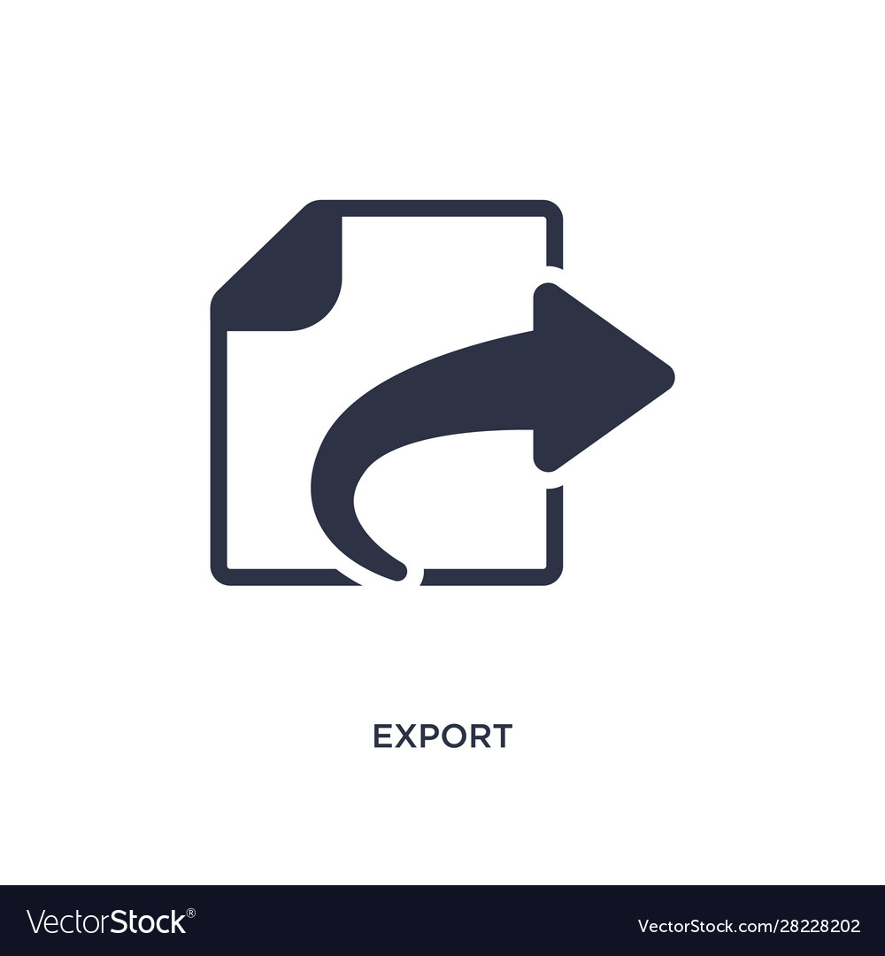 Export icon on white background simple element