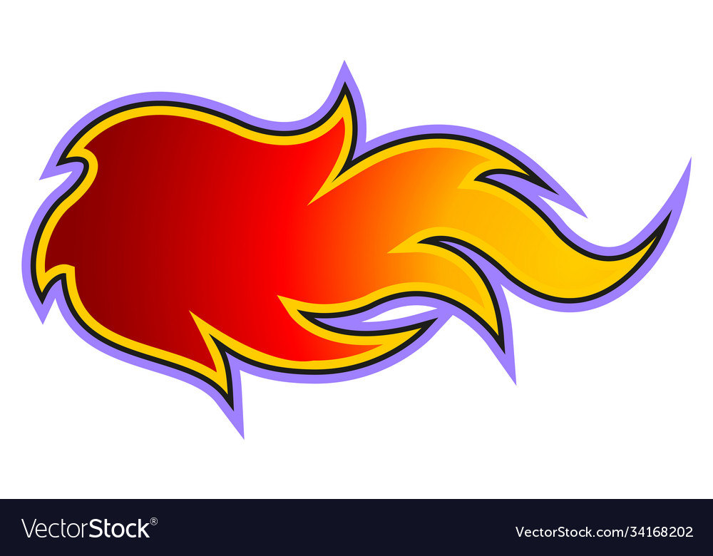 Fire flame art isolated on white Royalty Free Vector Image