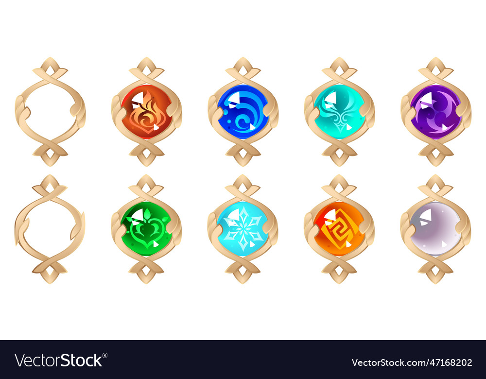 Genshin Impact Fontaine Vision All Elements Vector Image Genshin Impact Fontaine Vision All Elements Vector 47168202