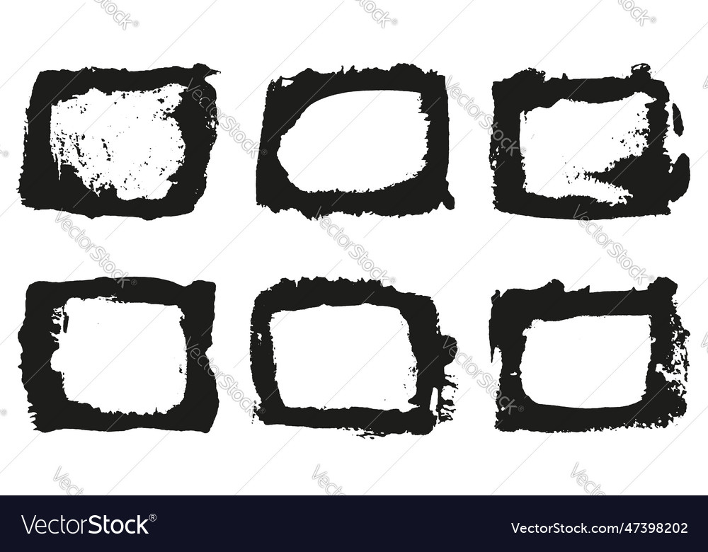 Grunge frame with abstract border in square shape