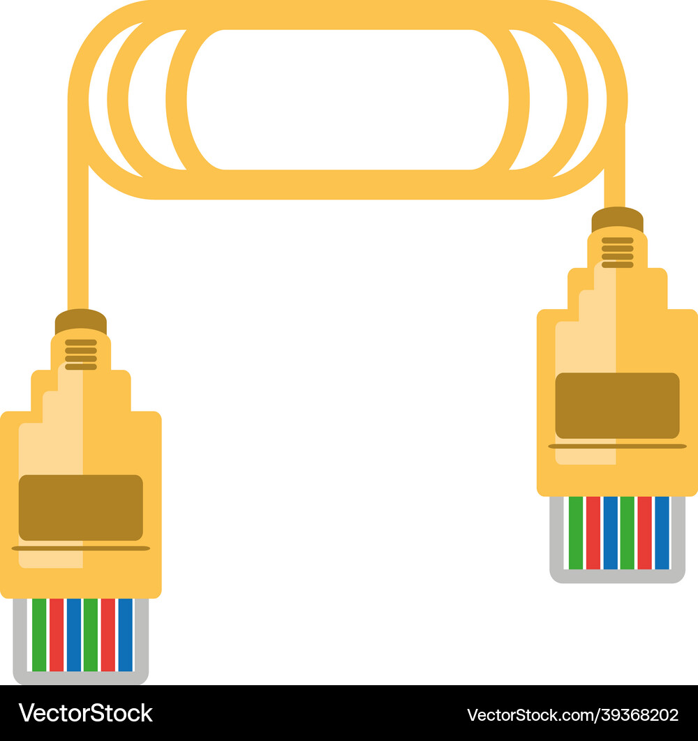 Network cable connection Royalty Free Vector Image