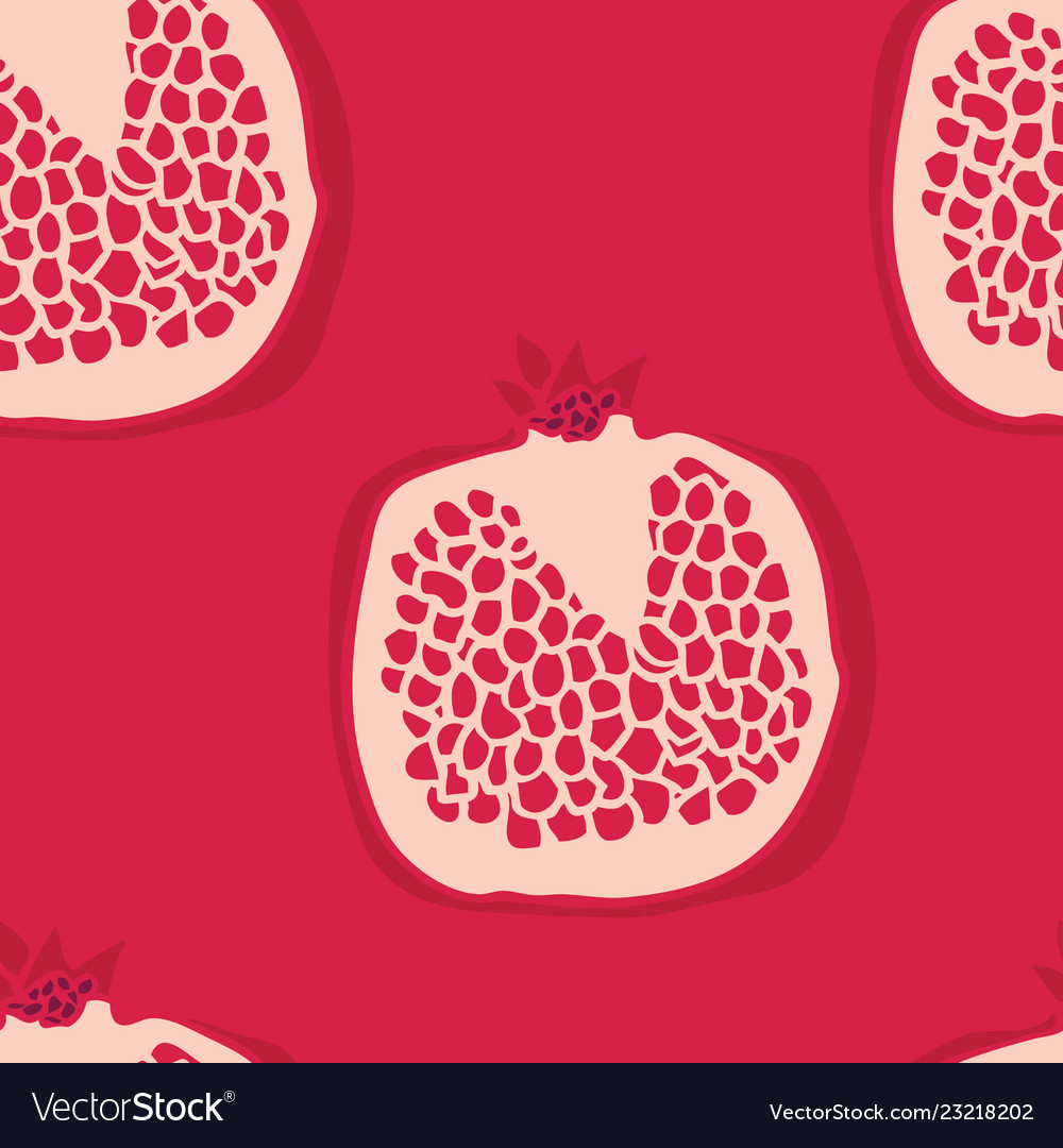 Pomegranate Red Seamless Pattern