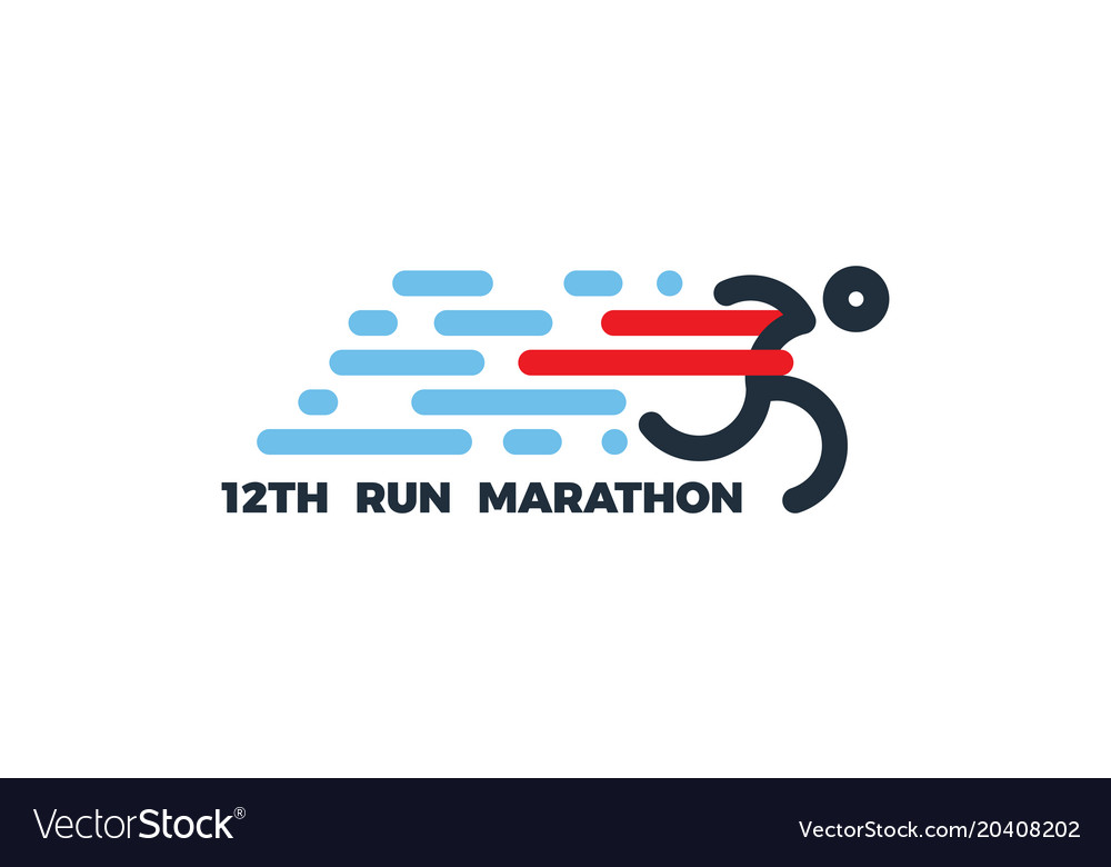 Running athletes symbol sport and competition Vector Image