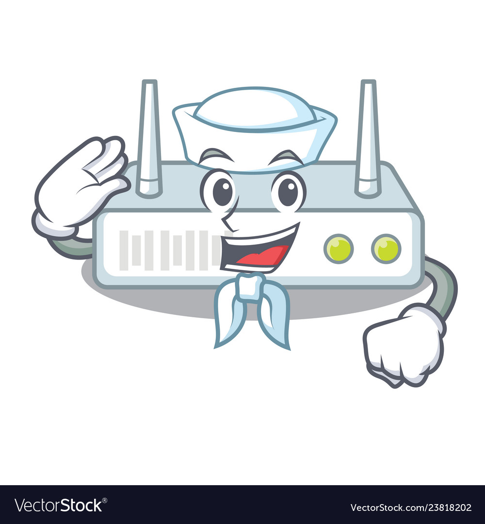 Sailor router in the a character shape Vector Image Sailor router in the a character shape