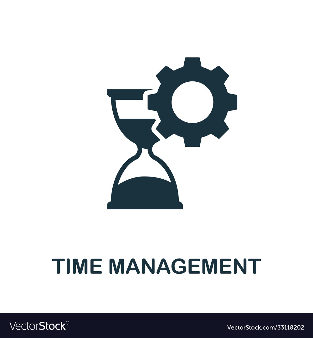 Time management icon simple element from business vector image Time management icon simple element from business