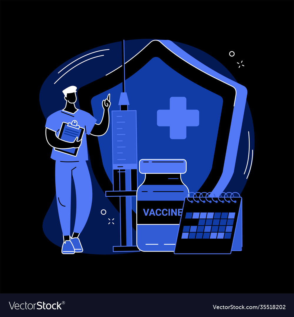 Vaccination program abstract concept vector image Vaccination program abstract concept
